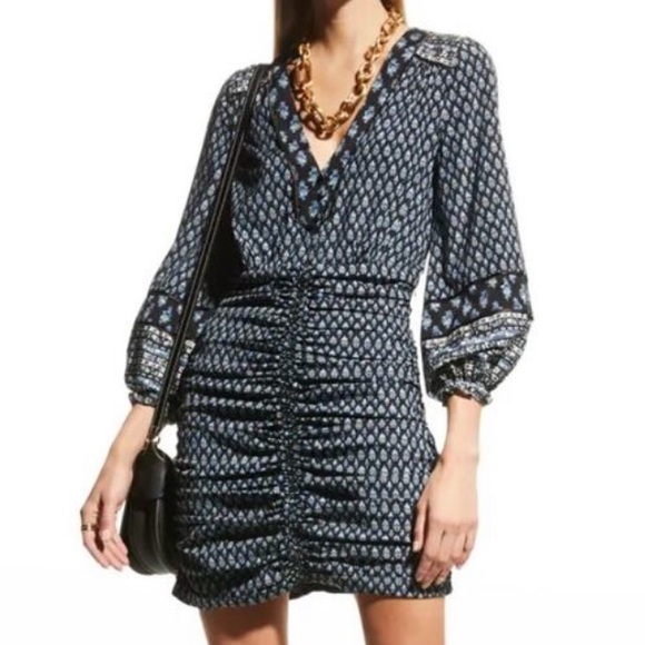 Veronica Beard Dresses & Skirts - Veronica Beard Black-Blue and White Patterned Dress Size 6
